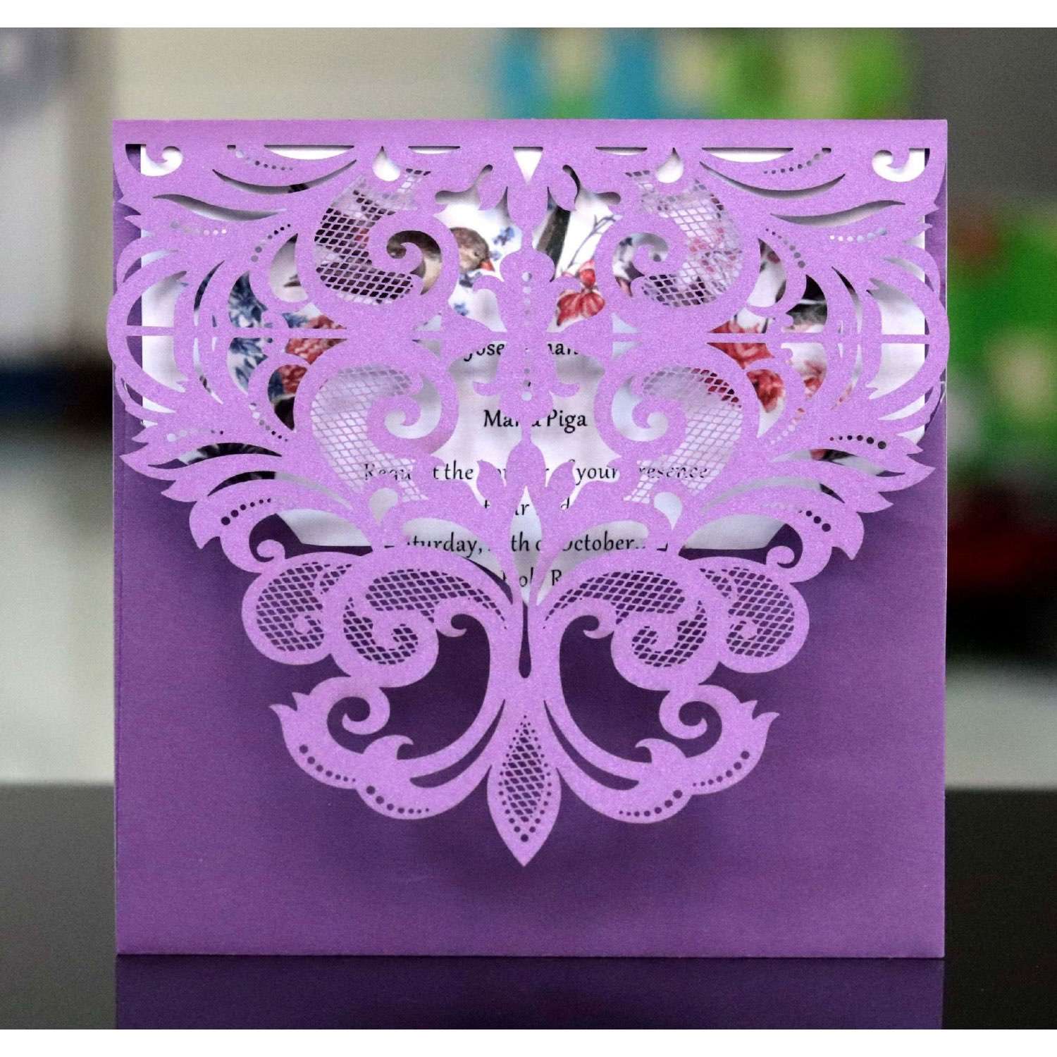 Holiday Greeting Card Thanksgiving Day Wedding Card Invitation Laser Card